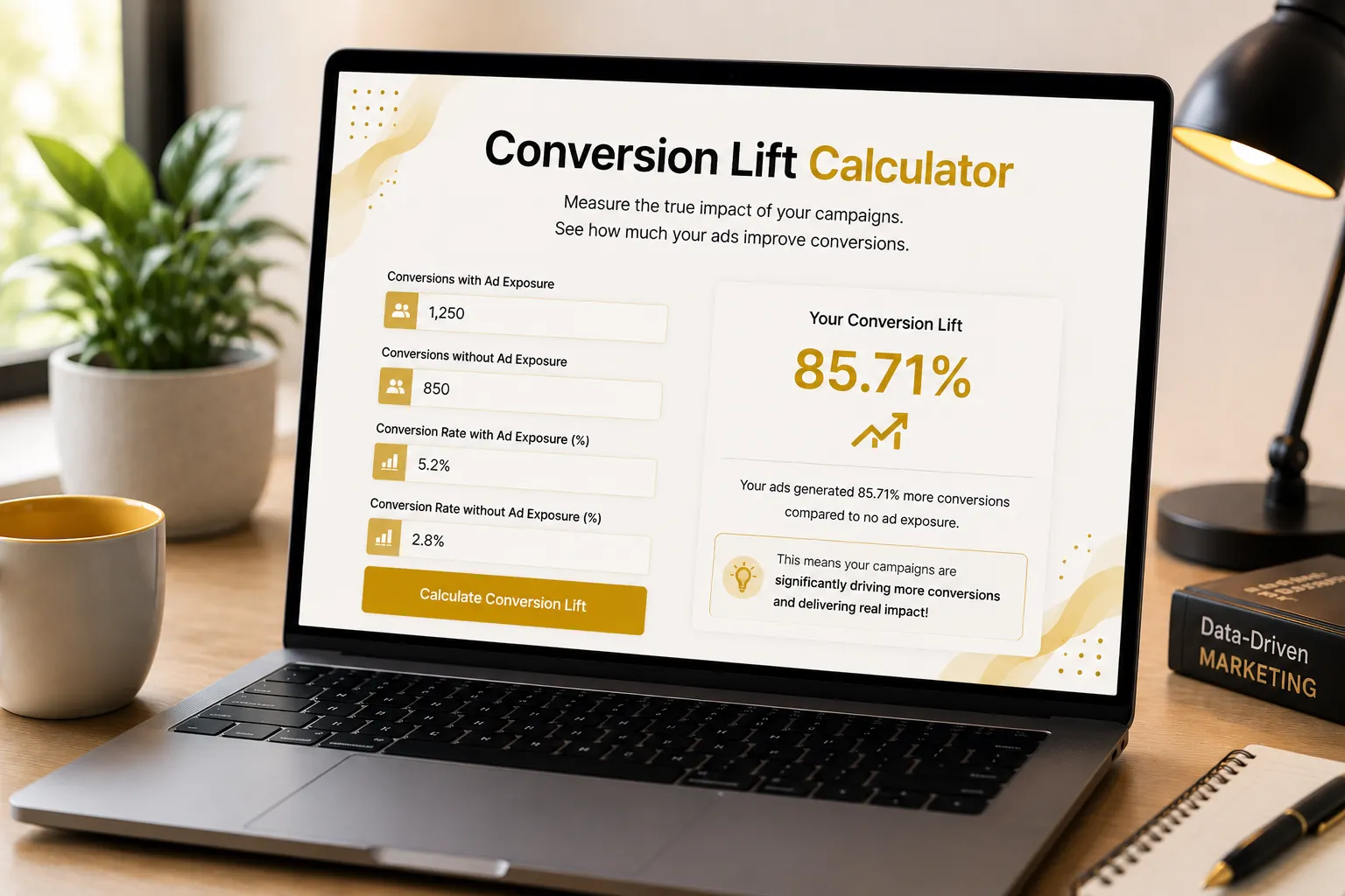 Conversion Lift Calculator Formula