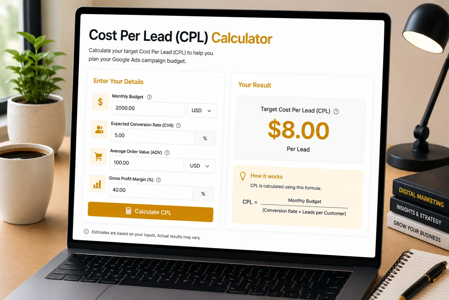 Cost Per Lead Formula Image