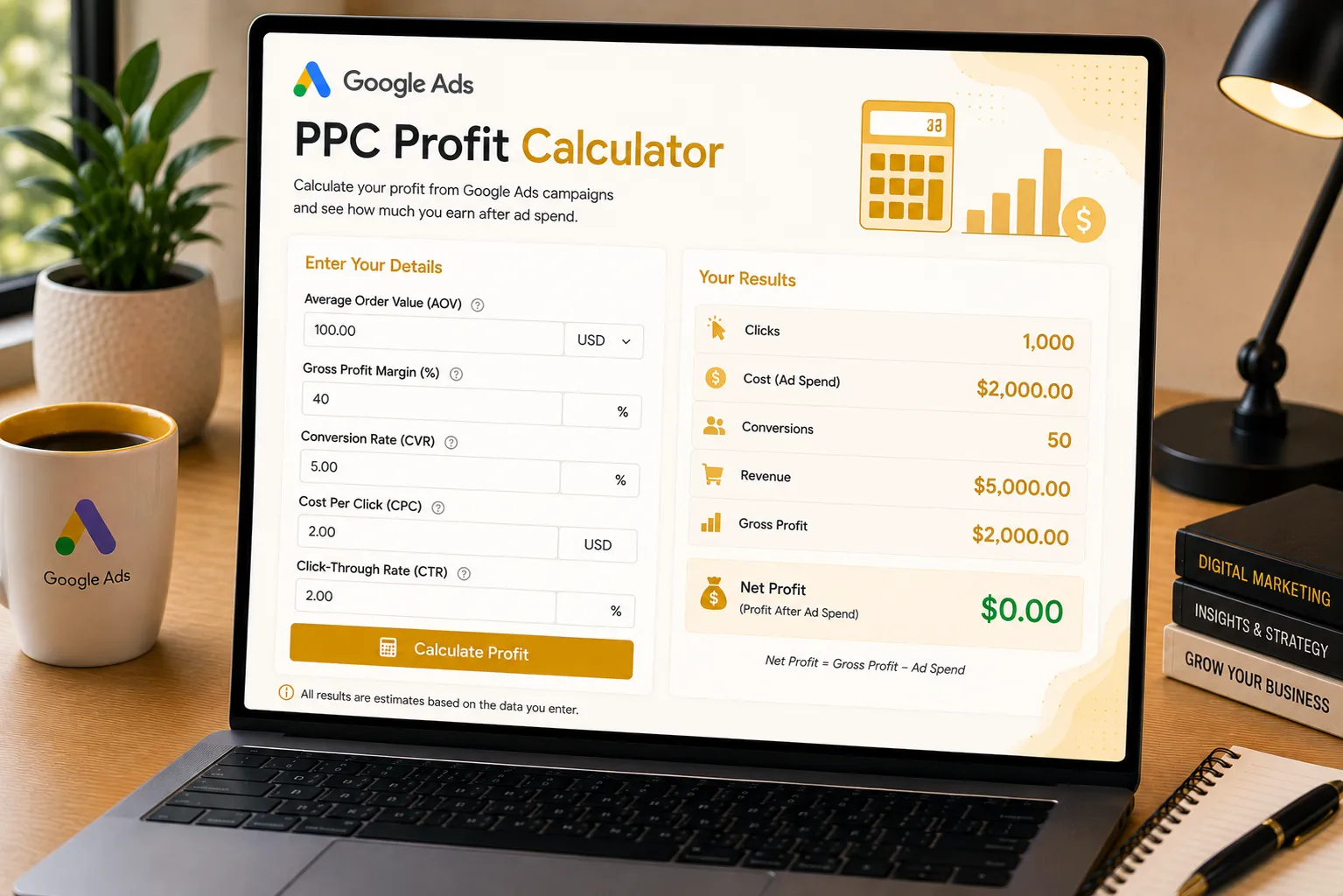 PPC Profit Calculator Formula Image